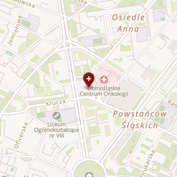 Dolnośląskie Centrum Onkologii we Wrocławiu na mapie