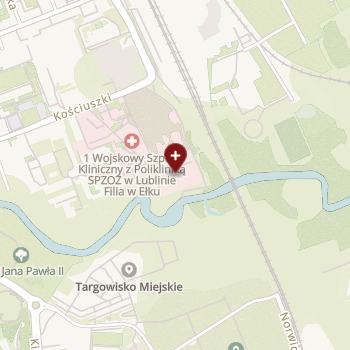 118 Szpital Wojskowy z Przychodnią SPZOZ w Ełku na mapie