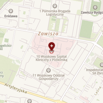 10 Wojskowy Szpital Kliniczny z Polikliniką - SPZOZ w Bydgoszczy on map