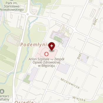 Arion Szpitale w Restrukturyzacji na mapie