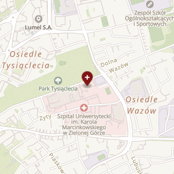 SPZOZ Ministerstwa Spraw Wewnętrznych i Administracji w Zielonej Górze on map