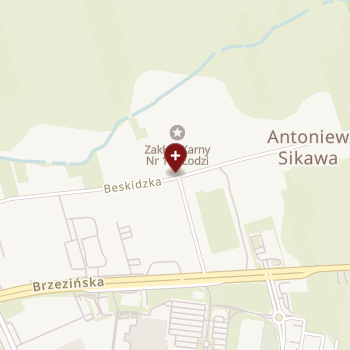 ZOZ Medycyny Pracy Służby Więziennej w Łodzi on map