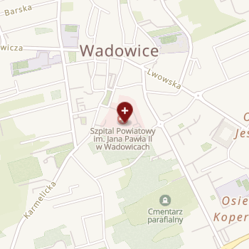 Zespół Zakładów Opieki Zdrowotnej w Wadowicach on map