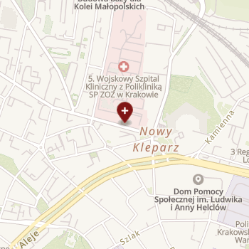 5 Wojskowy Szpital Kliniczny z Polikliniką-SPZOZ w Krakowie on map