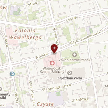 Wojewódzki Szpital Zakaźny w Warszawie on map