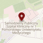 Uniwersytecki Szpital Kliniczny nr 1 im. prof. Tadeusza Sokołowskiego Pum w Szczecinie na mapie